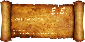 Edel Sarolta névjegykártya