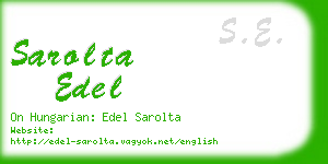sarolta edel business card